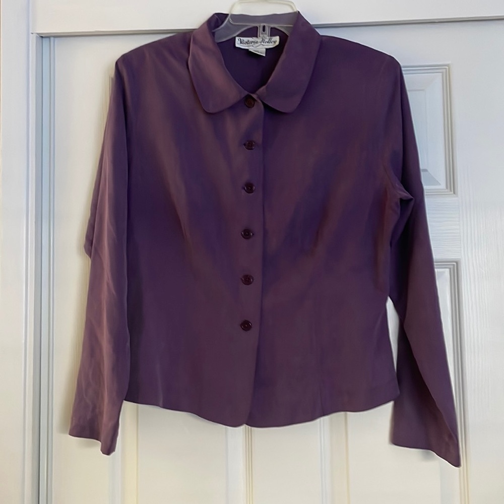 Vintage Purple Silk Blazer
